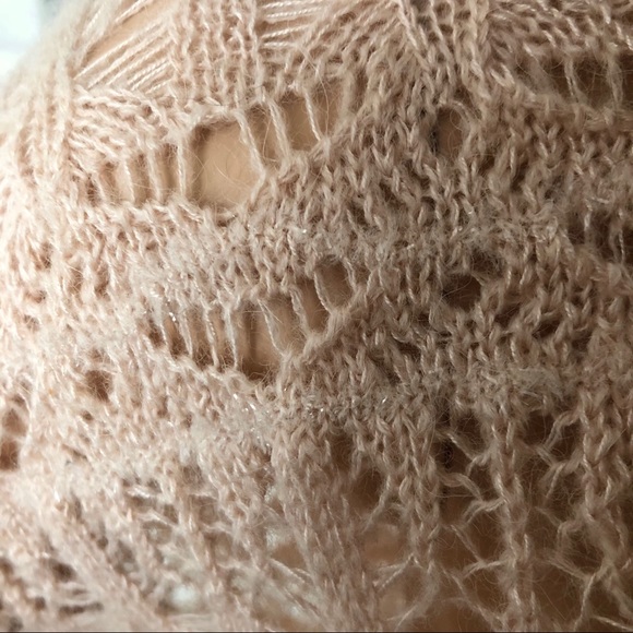 Marciano Nude Open Knit Sparkly Sweater - Picture 6 of 9